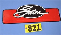 Vintage Gates embossed tin sign, 17 1/2" x 6 5/8"