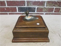 Wooden Box with Duck Emblem