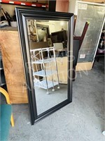 large black framed wall mirror - 56" x 31"
