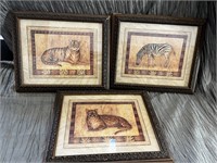 Framed animal prints