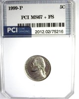 1999-P Nickel MS67+ FS LISTS $750