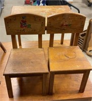 Child’s table and chairs