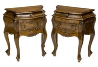 (PAIR) ITALIAN ROCOCO STYLE BEDSIDE CABINETS
