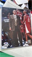 Lenny Wilkens autograph 8 x 10 PSA