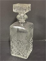 Crystal Decanter 9 " Tall, Square Top