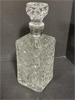 Crystal Decanter 9 1/2 " Tall Clear