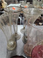 Flower vases, decorative glass