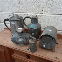 Mixed lot to include Metal Tankards etc