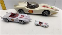 3- VINTAGE SPEED RACER MACH 5 CARS MISC. SIZES