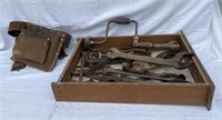 Assortment Of Wrenches & Crowbars w/ Tool Belt