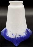 Art de France Blue & White Glass Lamp Shade