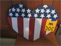 Wooden American Heart