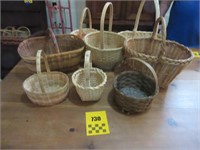 Set of 8 Baskets - Various Sizes - Nice Set