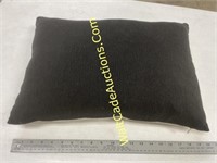 Throw Pillow - Reversable black/beige 12x20”