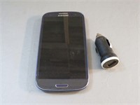 SAMSUNG PHONE & CHARGER - CONDITION UNKNOWN