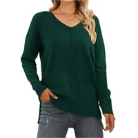S  V Neck Sweaters for Women Fall Lightweight Knit
