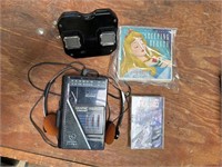 Vintage Cassette Player & ViewMaster w Cartridges
