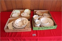 4 Boxes Misc Collector Plates and Dishware