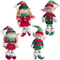WEWILL Adorable Flexible Christmas Elves Plush Dol
