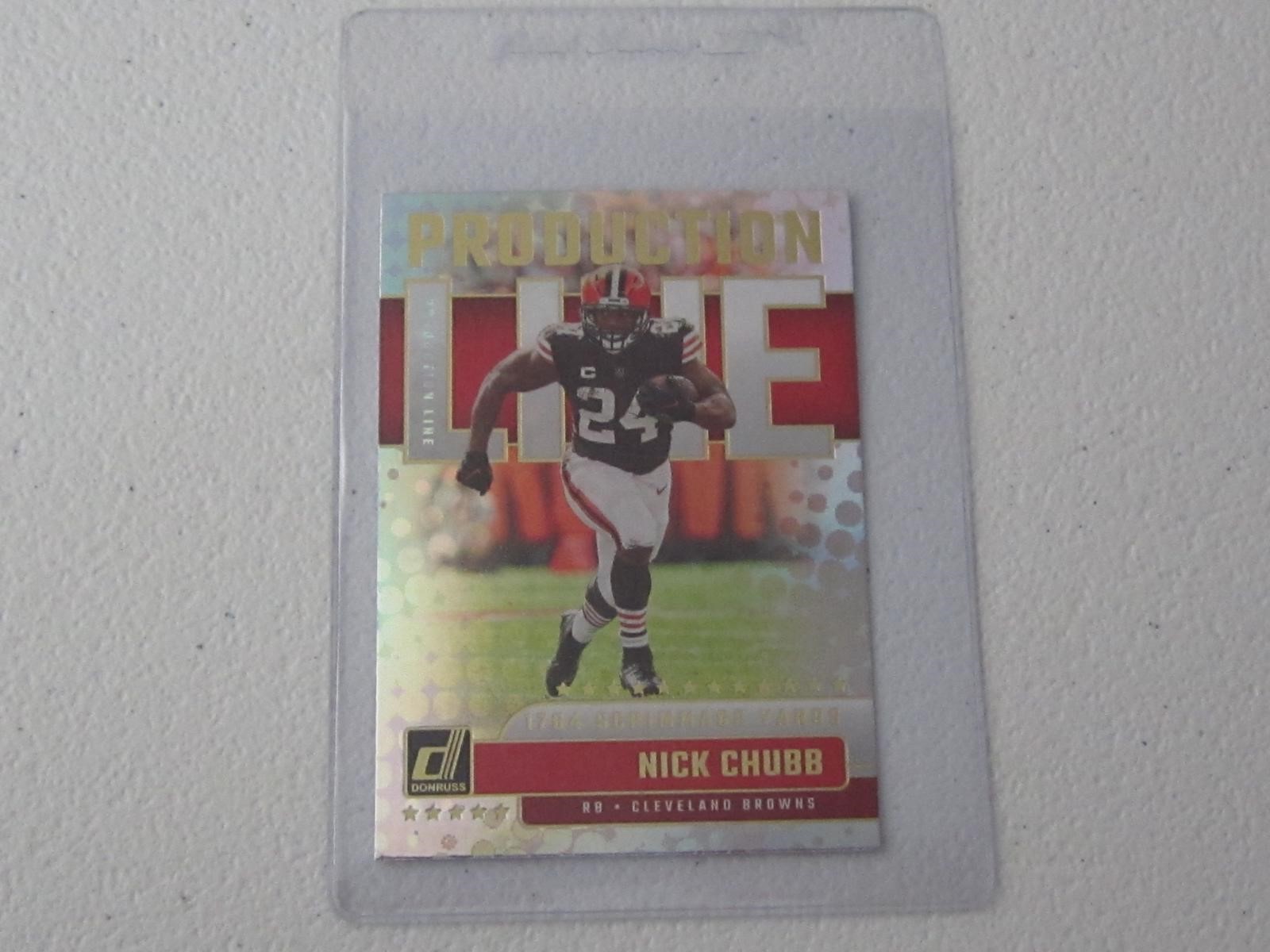 2023 DONRUSS NICK CHUBB PRODUCTION LINE BROWNS