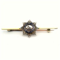 18ct Y/G Mid 20th century gold military brooch