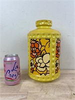 Vintage McCoy yellow floral cookie jar