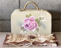 Metal Hand Painted Case with Rose
