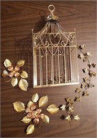 BRASS BIRDHOUSE & COPPER WALL DECOR