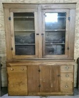 country cupboard with flour bin