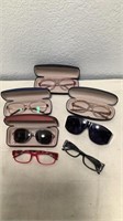 (7) Pairs Misc Eye Glasses & Cases