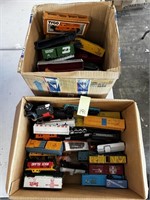 2 Boxes of Old Train Cars