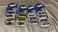 14 Hot Wheel Cars on Card