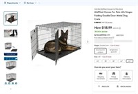 B7628  MidWest Life Stages Double Door Dog Crate,