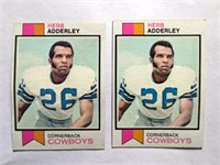 2 Herb Adderley Topps 1973 Cards #243