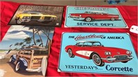 4 Metal Signs