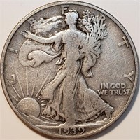 1939-D Walking Liberty Half Dollar - Toning