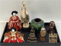 INTERESTING CAST, SOAPSTONE FIGURES AND MORE