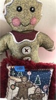 Small throw pillow and gingerbread man