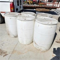 5 - 55 Gal. Plastic Barrels