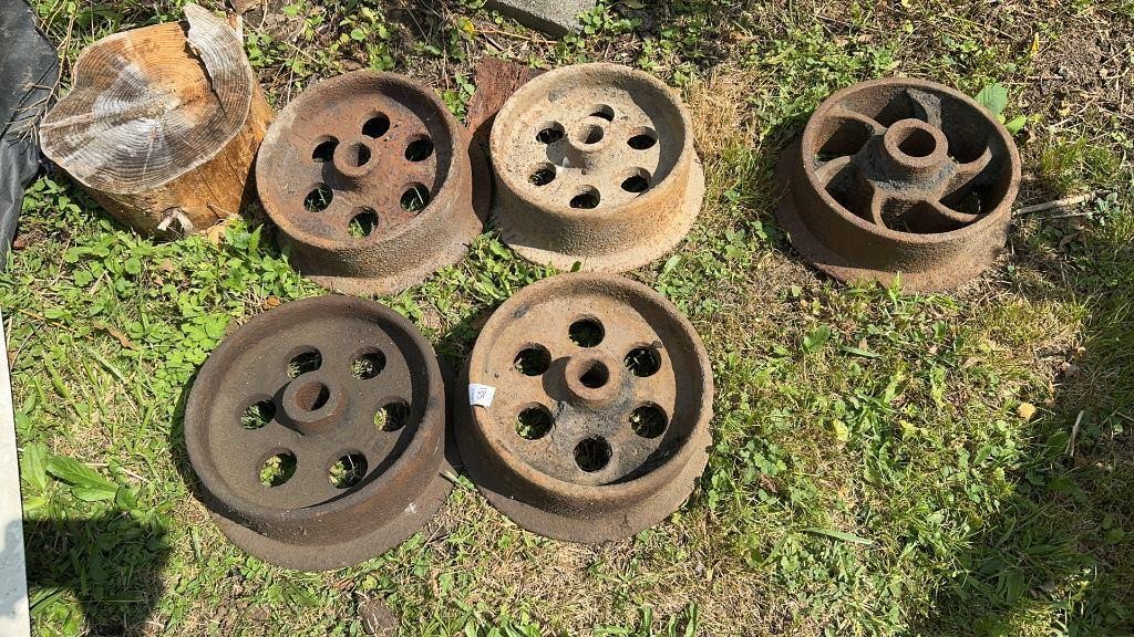 Old rail road cart rims