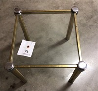 Small table glass top 17x 17 x 16 tall