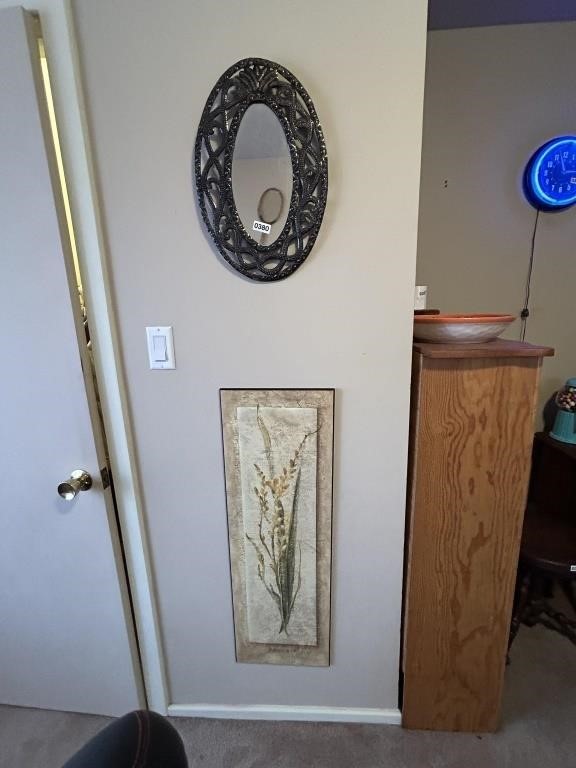 (2) HOME DECOR MIRROR AND WALL HANGING