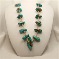 Native Am Turquoise & Shell Necklace