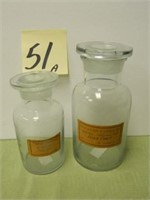 (2) Apothecary Jars w/ Glass Lids