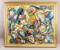 Oil on Panel Signed Wassily Kandinsky