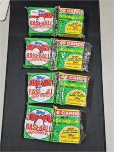 4-1990 Topps Baseball Groccery Store Cello Packs -