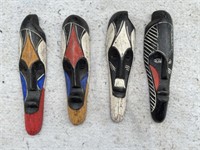 4 Mini African Tribal Masks