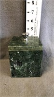 small marble canister w/lid