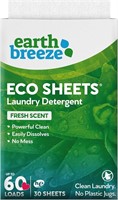 Laundry Detergent Sheets Fresh Scent - 60 Loads