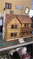 Large country style doll house with fencing and